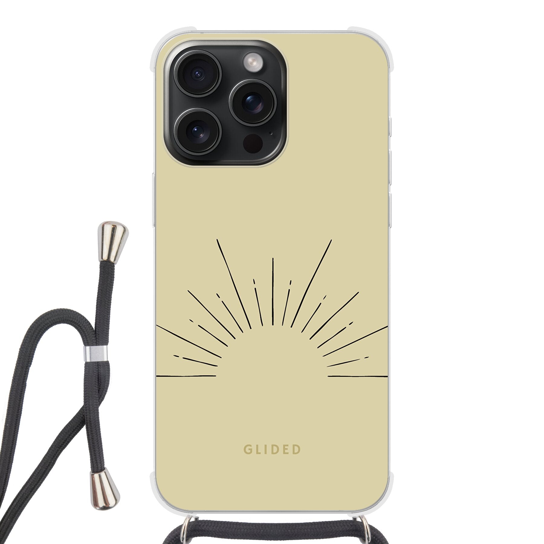 Sunrise - iPhone 15 Pro Handyhülle Crossbody case mit Band