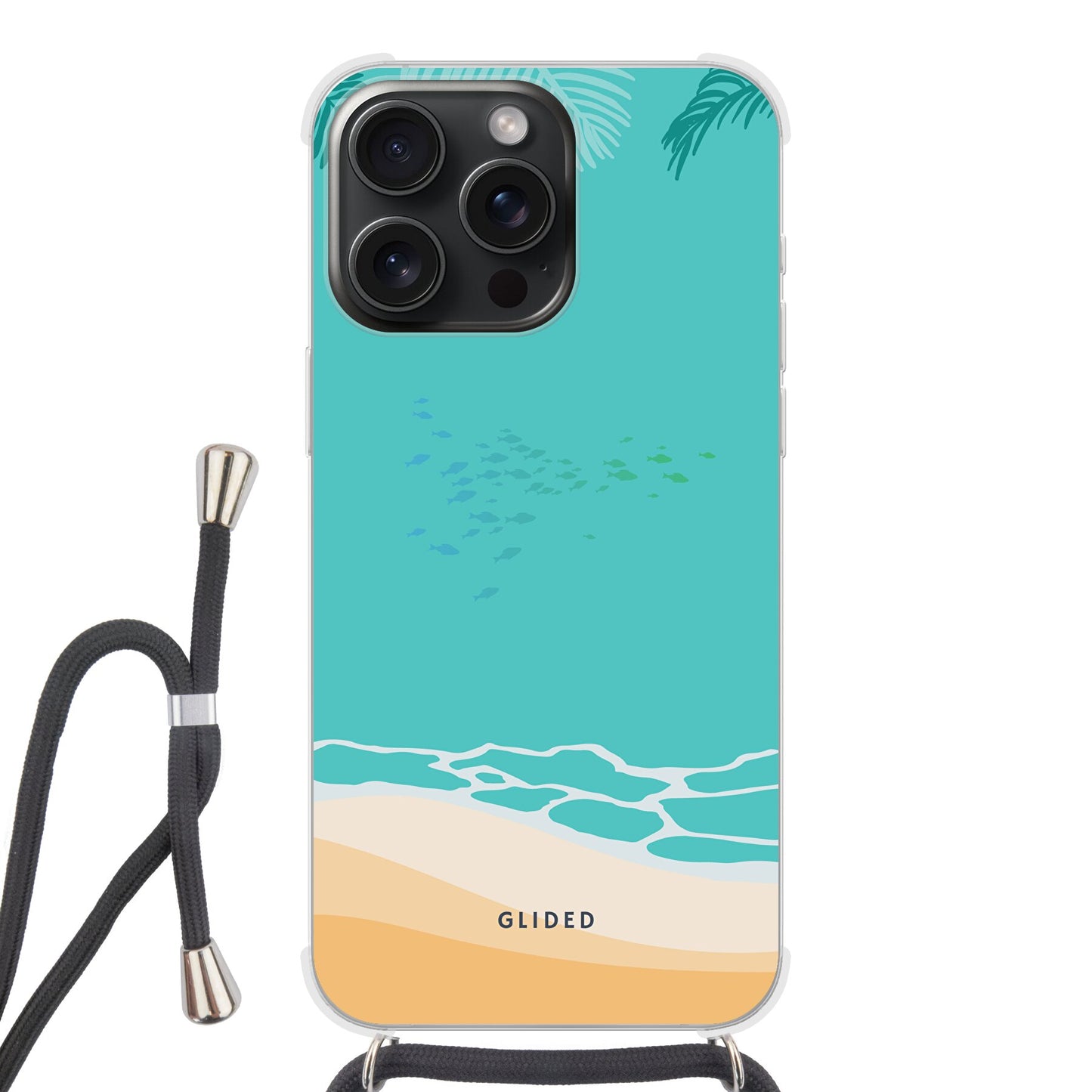 Beachy - iPhone 15 Pro Handyhülle Crossbody case mit Band