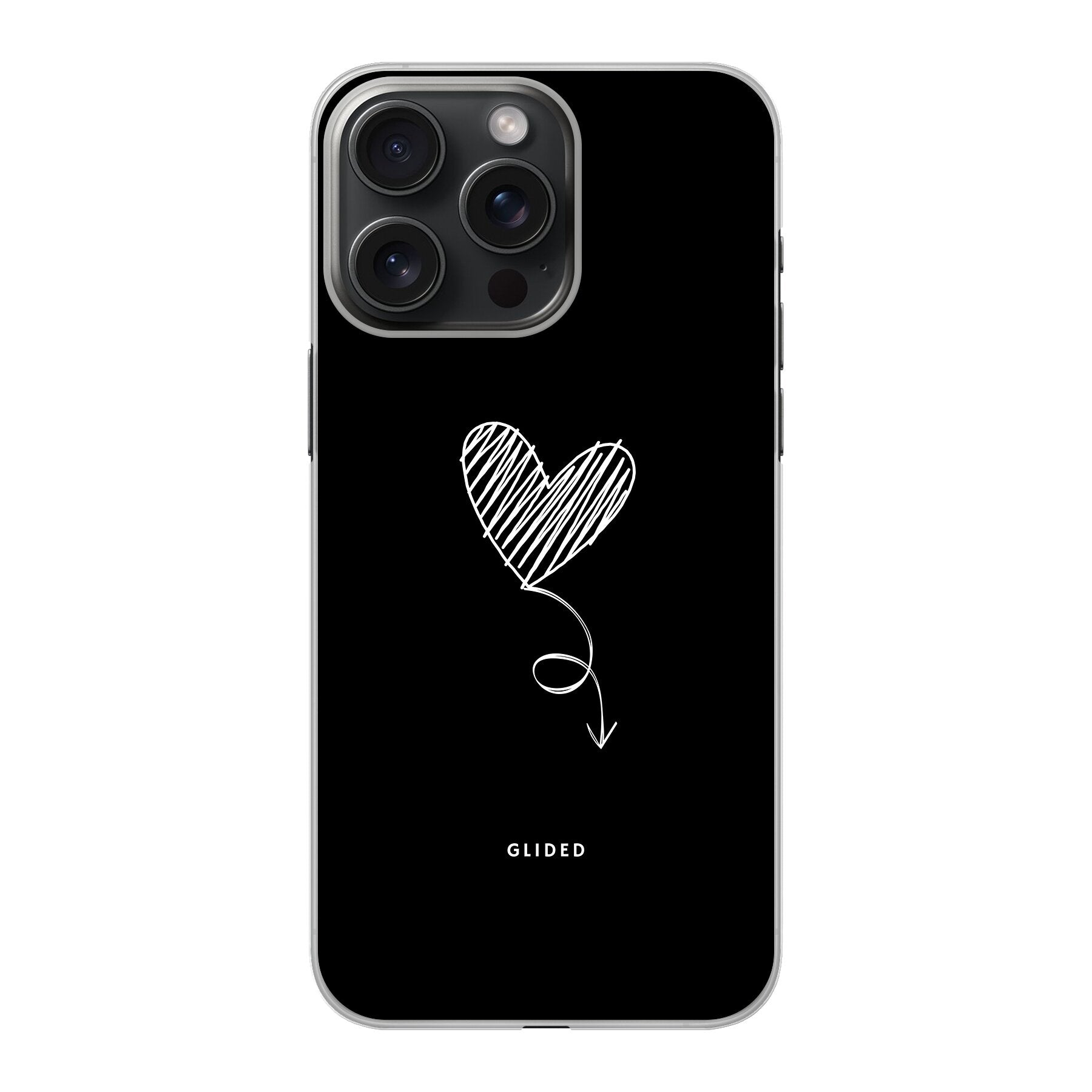 Dark Heart - iPhone 15 Pro Handyhülle Hard Case