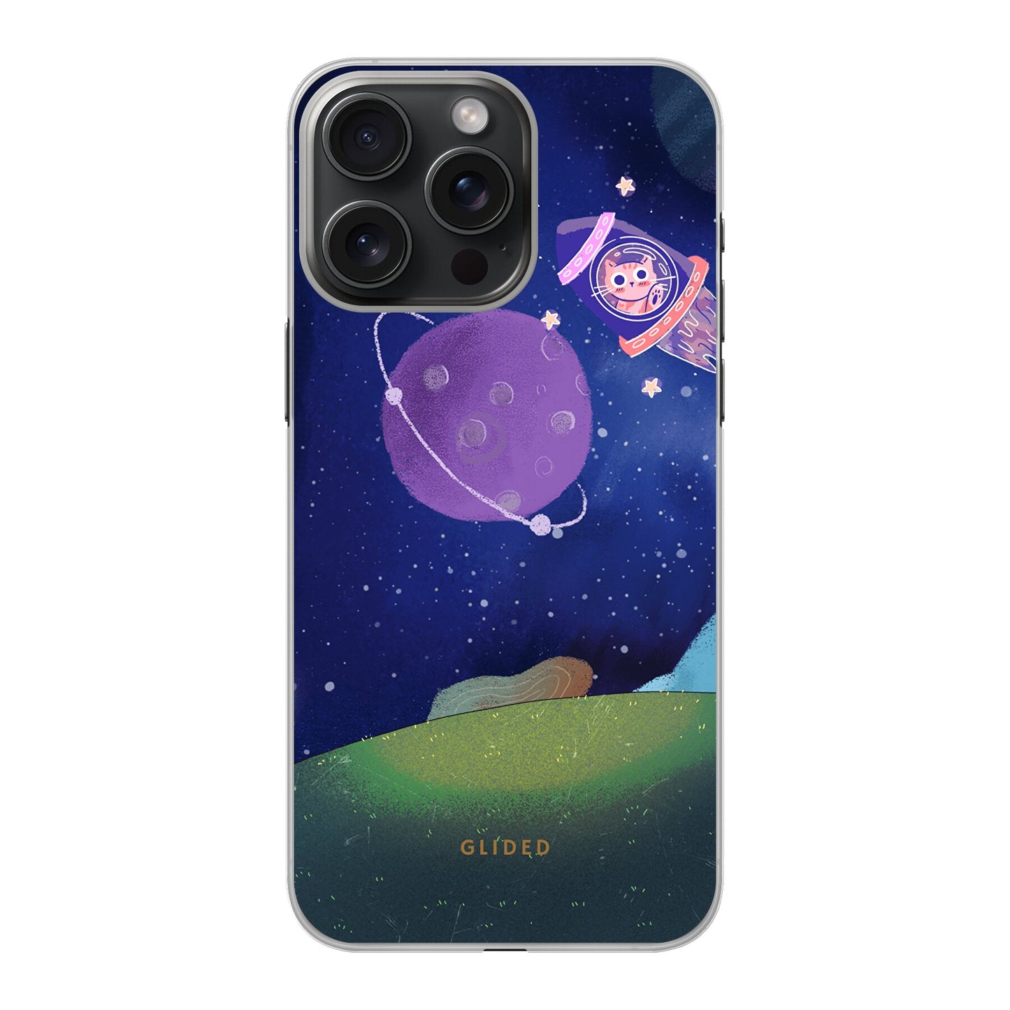 Galaxy Cat - iPhone 15 Pro Handyhülle Hard Case