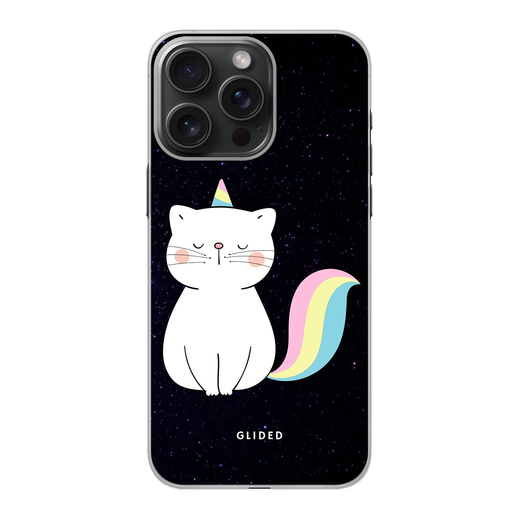 Unicorn Cat - iPhone 15 Pro Handyhülle Hard Case