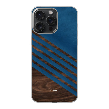 Blue Wood - iPhone 15 Pro Handyhülle Hard Case