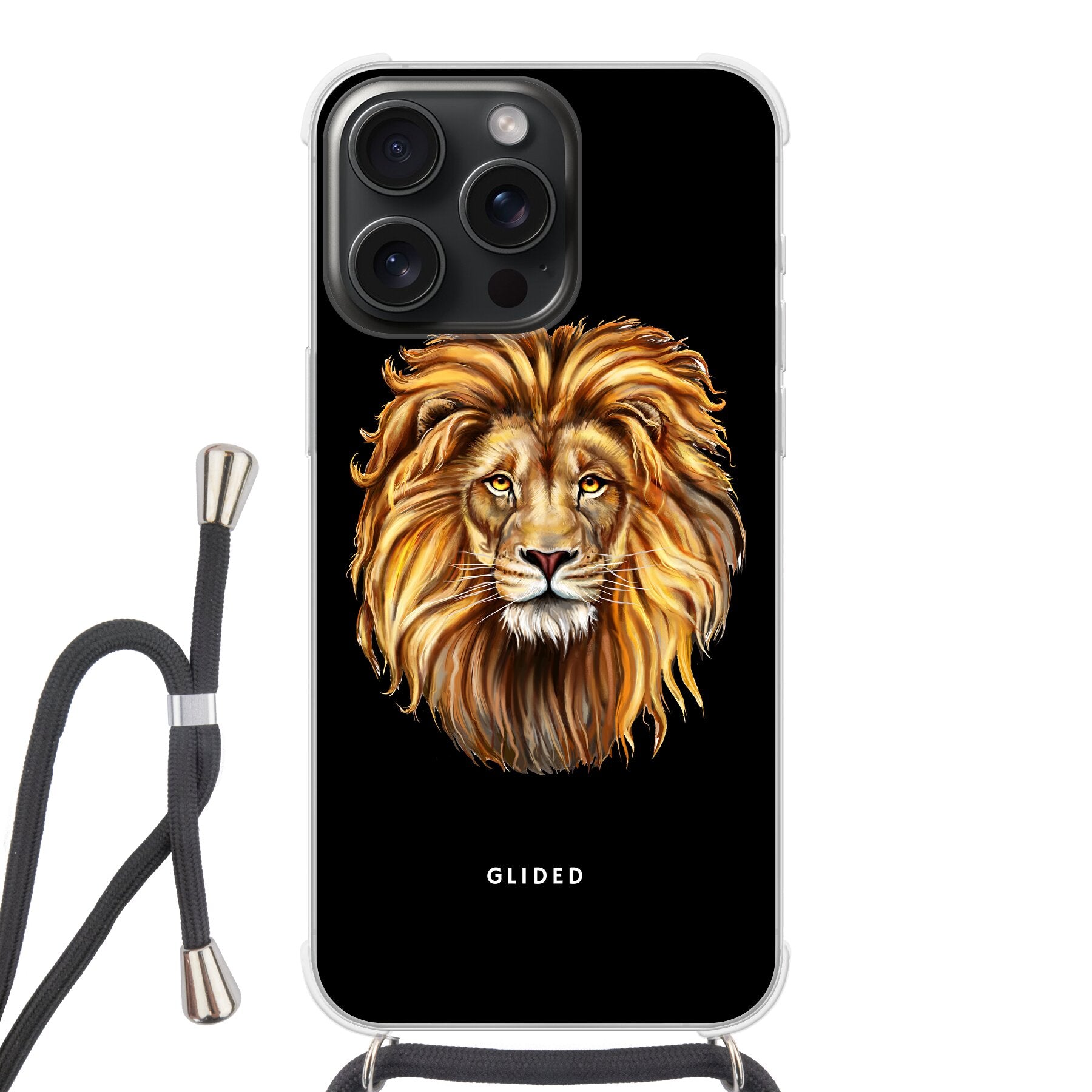 Lion Majesty - iPhone 15 Pro Max - Crossbody case mit Band