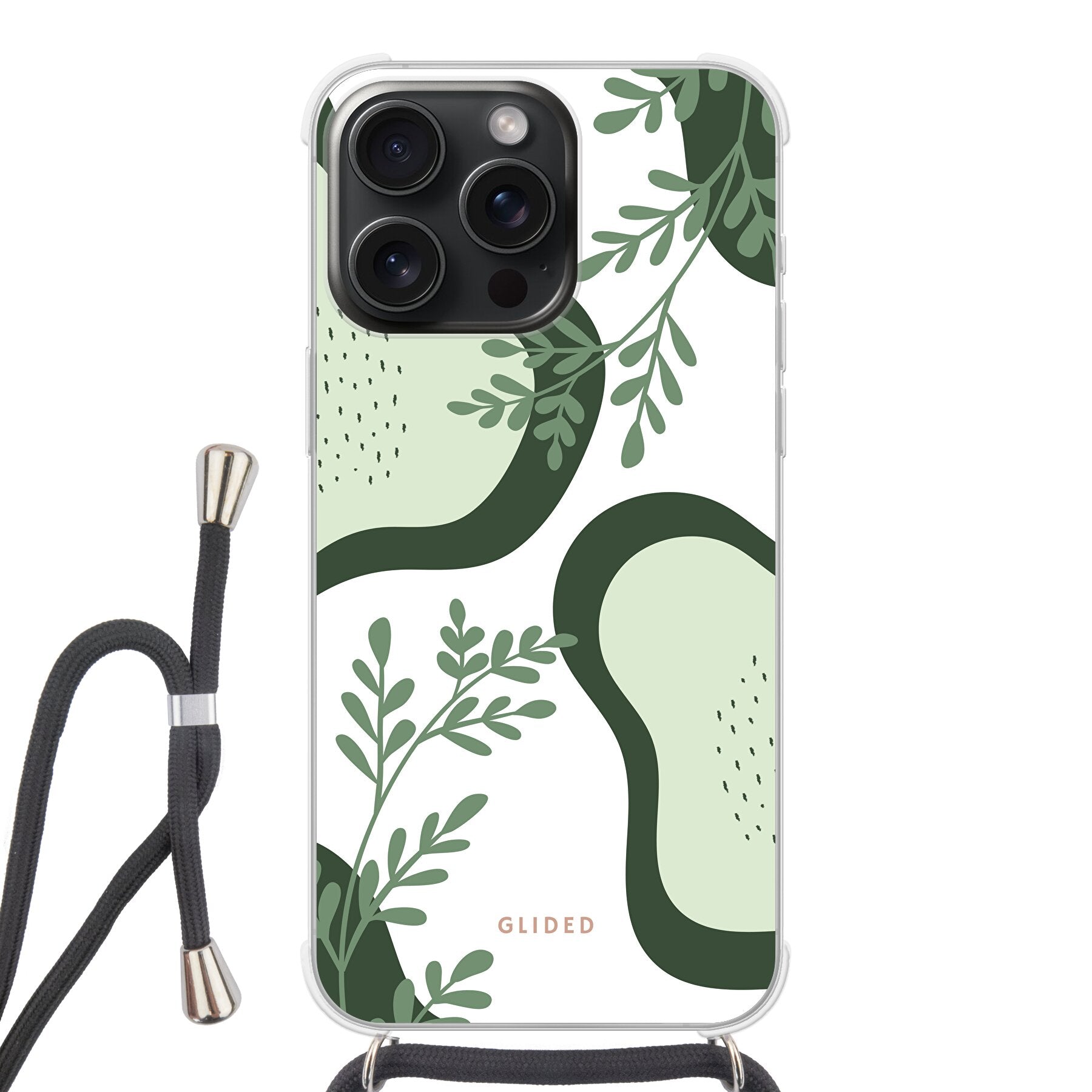 Avocado - iPhone 15 Pro Max Handyhülle Crossbody case mit Band