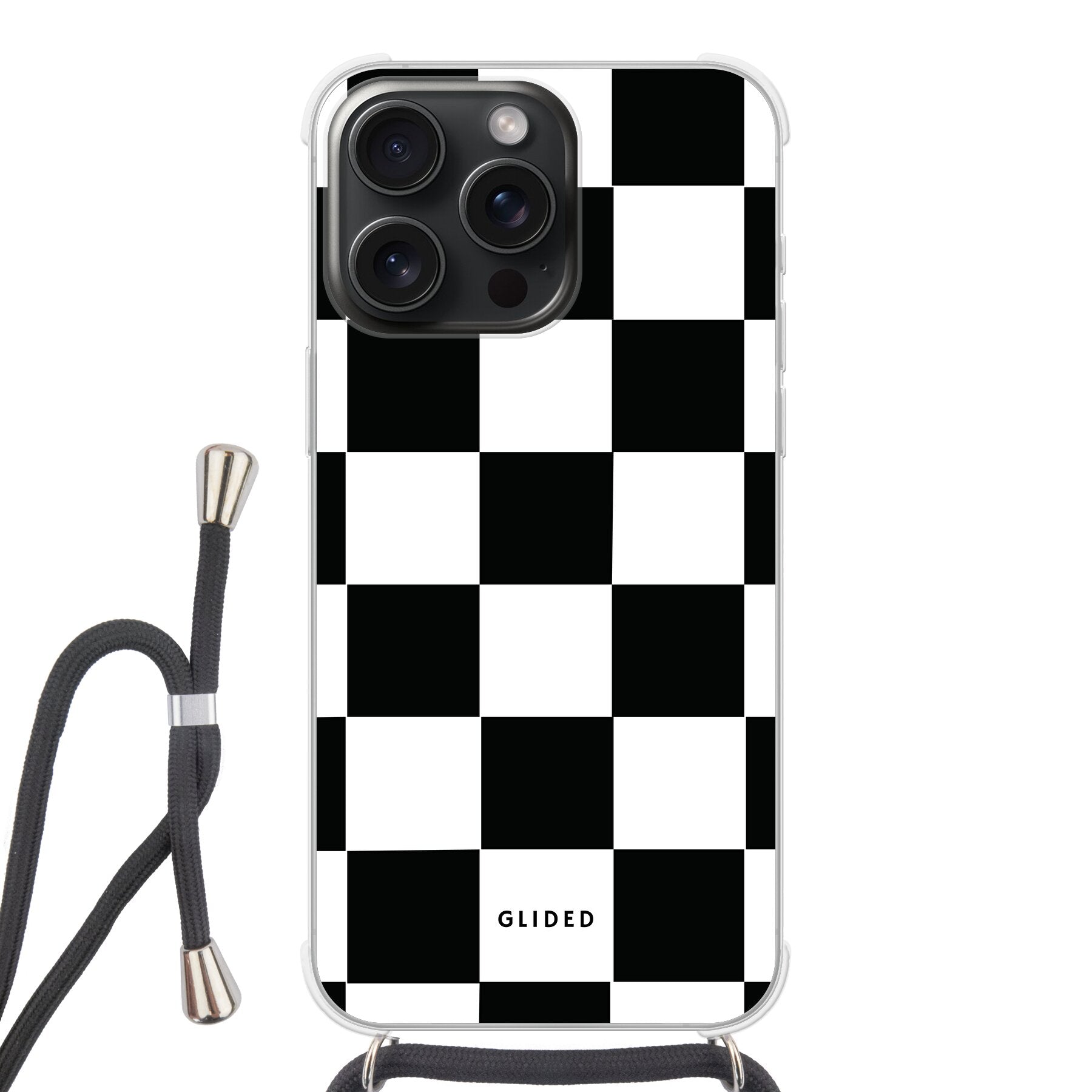 Classic Chess - iPhone 15 Pro Max Handyhülle Crossbody case mit Band