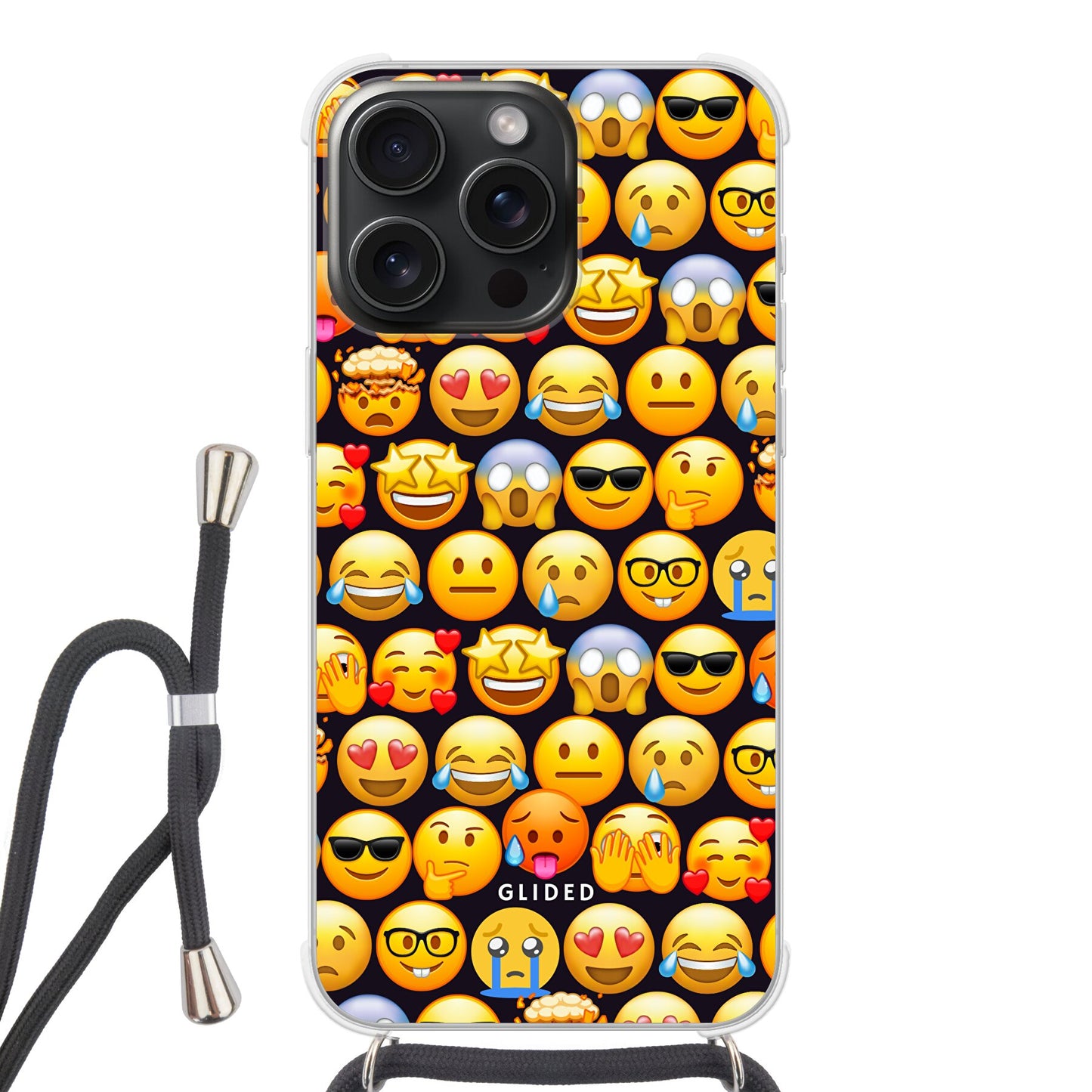 Emoji Town - iPhone 15 Pro Max Handyhülle Crossbody case mit Band