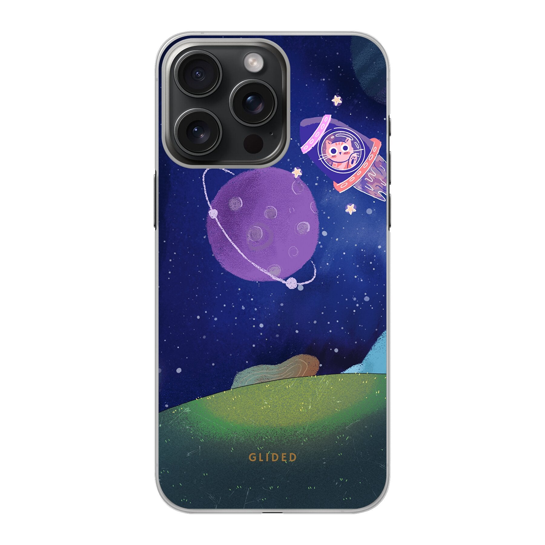 Galaxy Cat - iPhone 15 Pro Max Handyhülle Hard Case