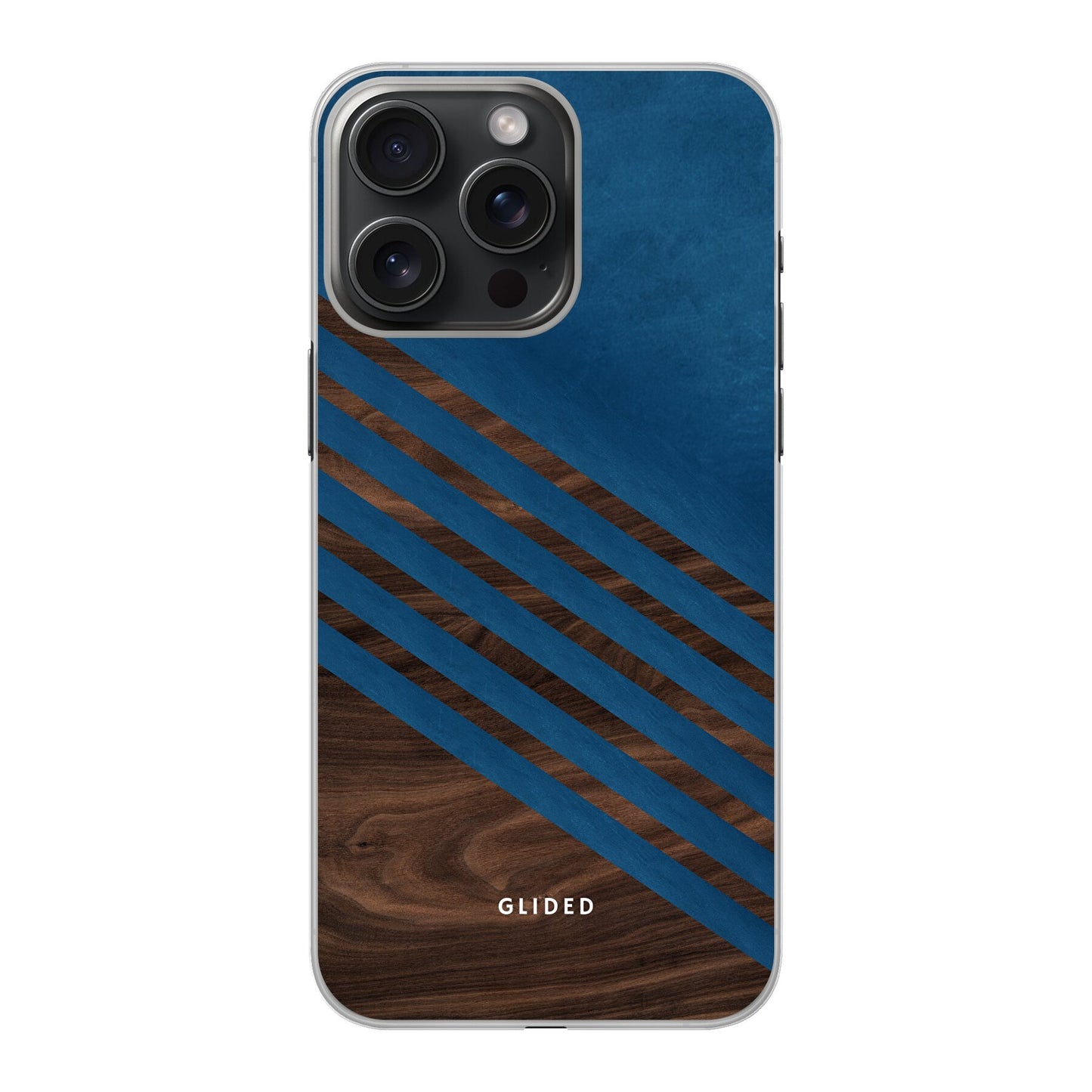 Blue Wood - iPhone 15 Pro Max Handyhülle Hard Case