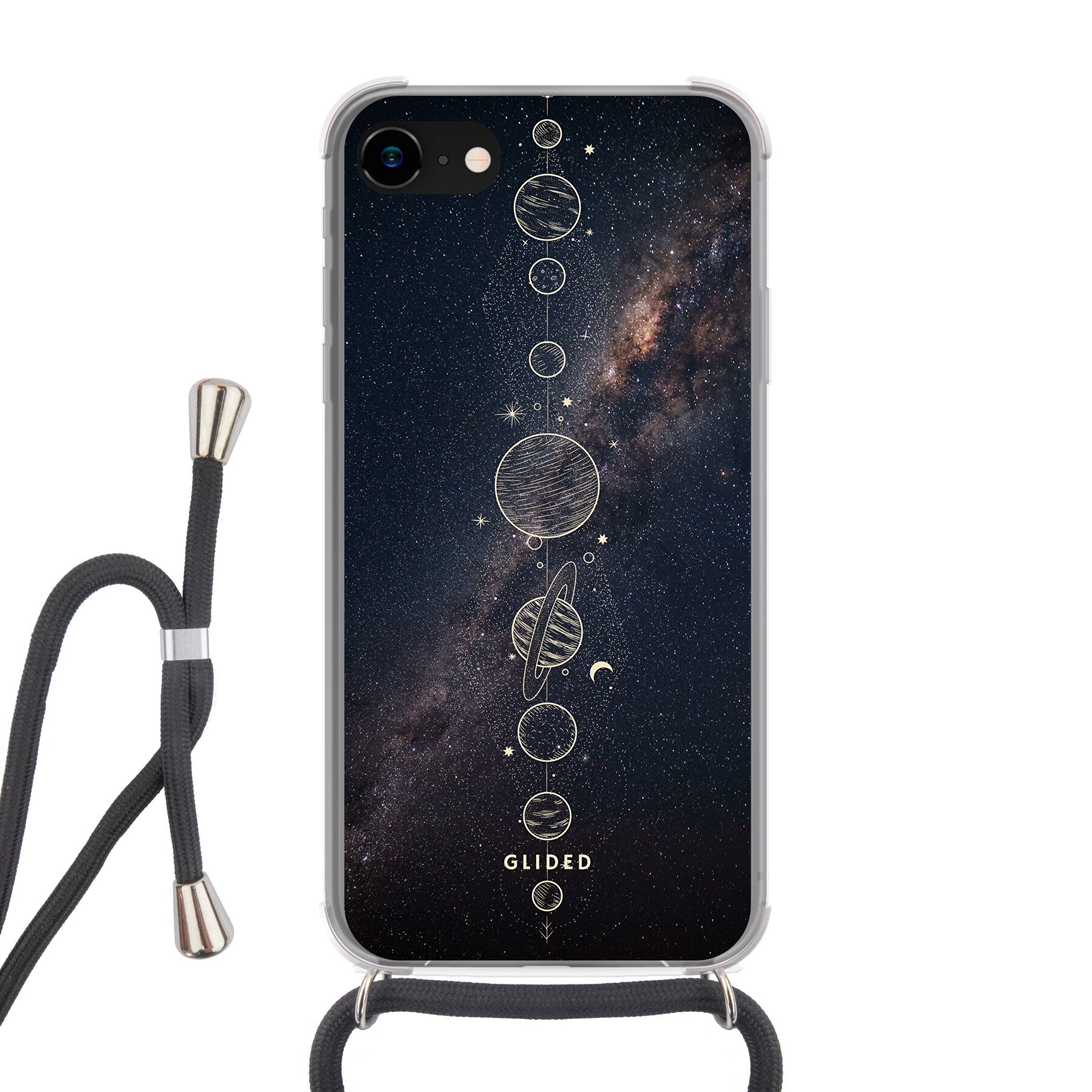 Planets - iPhone 7 Handyhülle Crossbody case mit Band