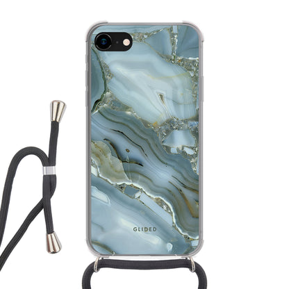 Green Marble - iPhone 7 Handyhülle Crossbody case mit Band