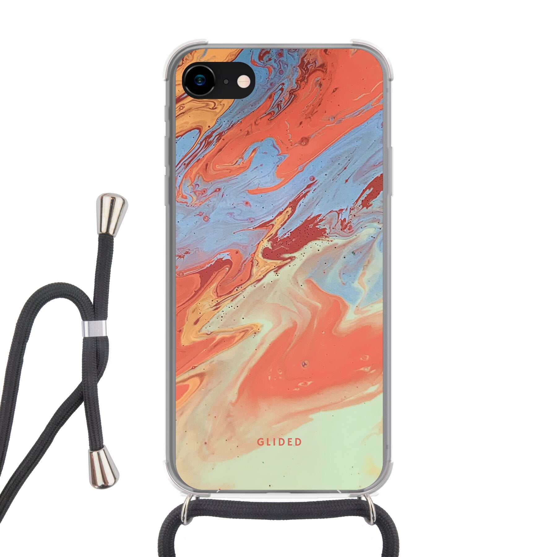 Watercolor - iPhone 7 Handyhülle Crossbody case mit Band