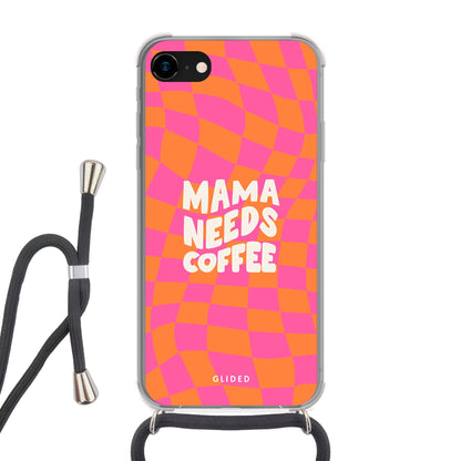 Coffee Mom - iPhone 7 - Crossbody case mit Band