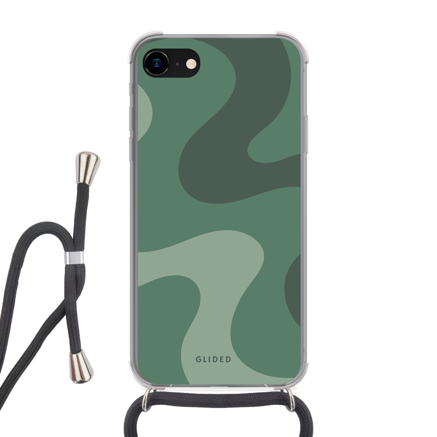 Green Wave - iPhone 7 Handyhülle Crossbody case mit Band