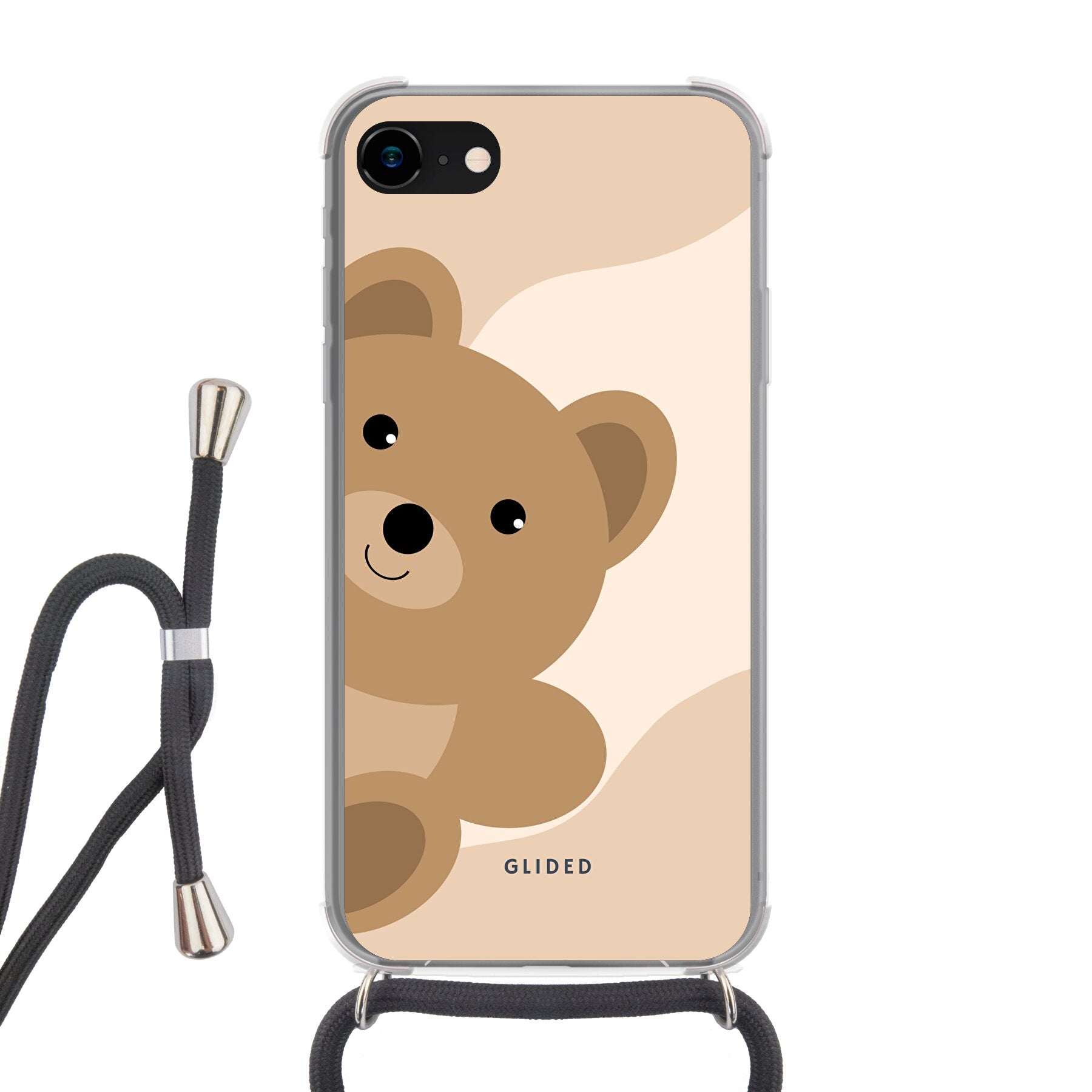 BearLove Right - iPhone 7 Handyhülle Crossbody case mit Band