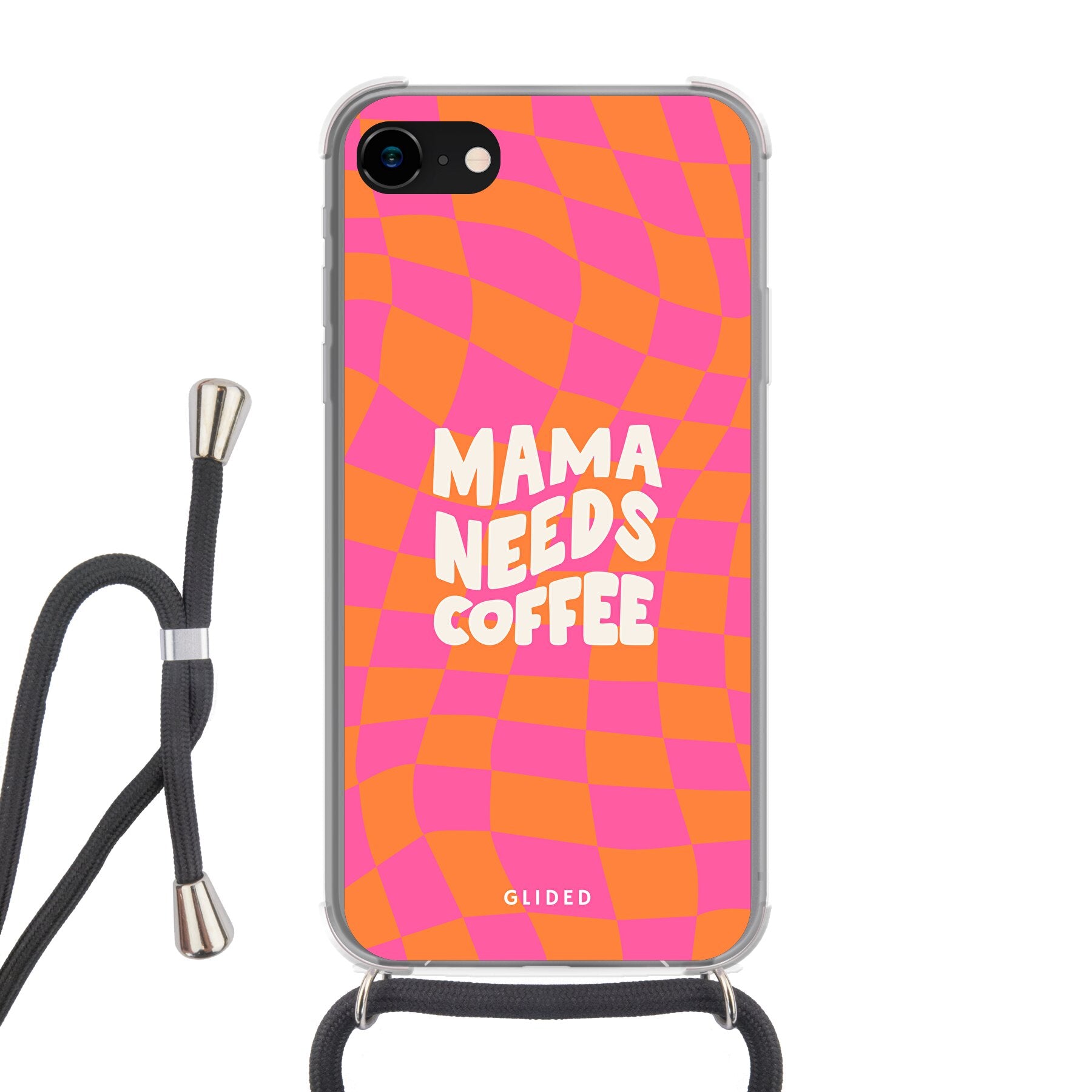 Coffee Mom - iPhone 8 - Crossbody case mit Band