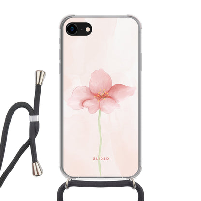 Pastel Flower - iPhone 8 Handyhülle Crossbody case mit Band