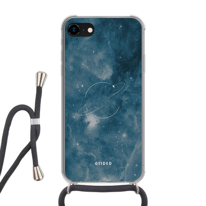 Space Time - iPhone 8 Handyhülle Crossbody case mit Band