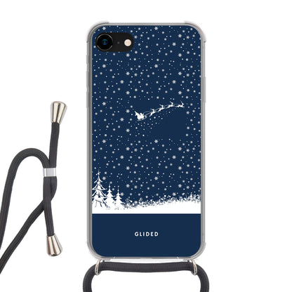 Flying Santa - iPhone 8 Handyhülle Crossbody case mit Band