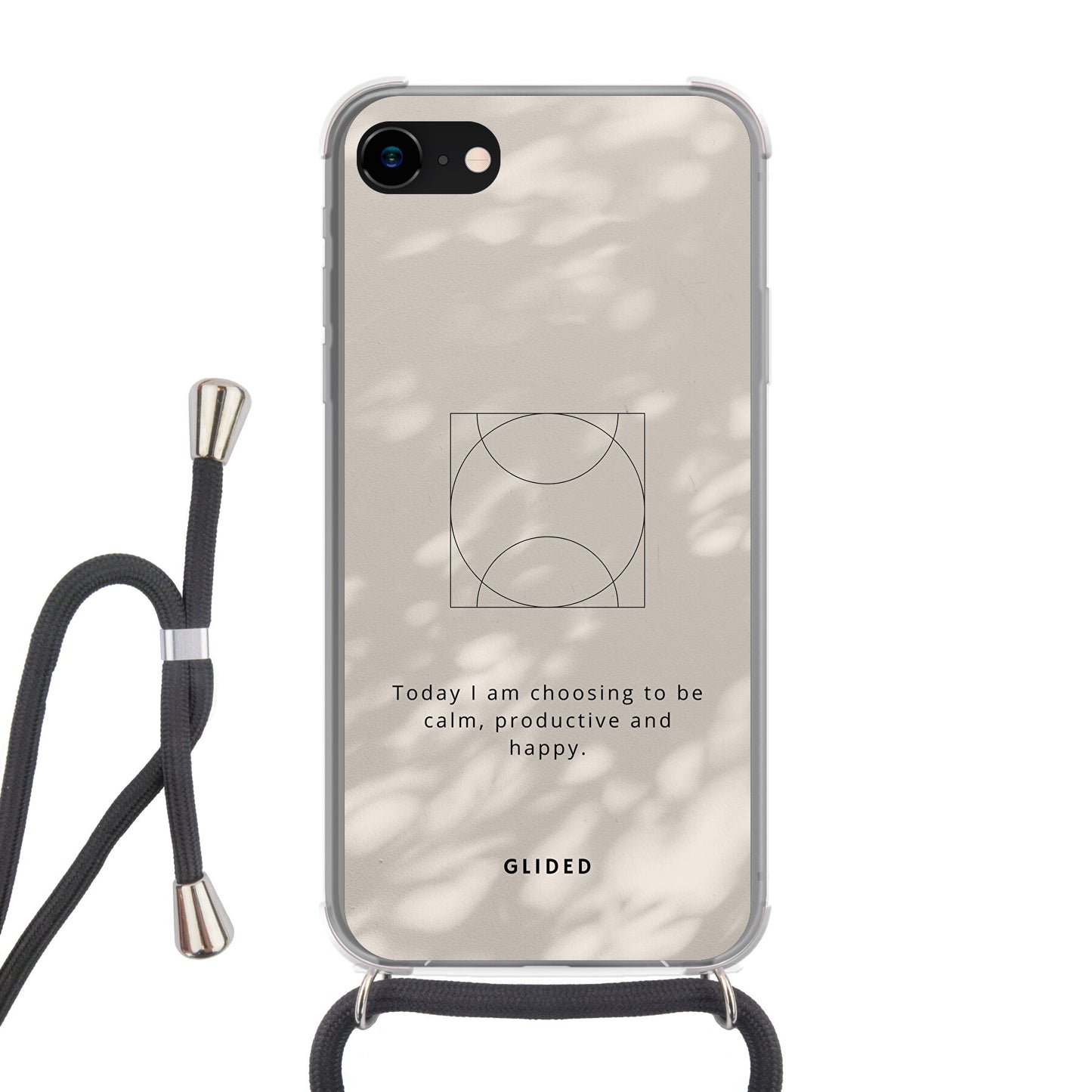 Affirmation - iPhone 8 Handyhülle Crossbody case mit Band