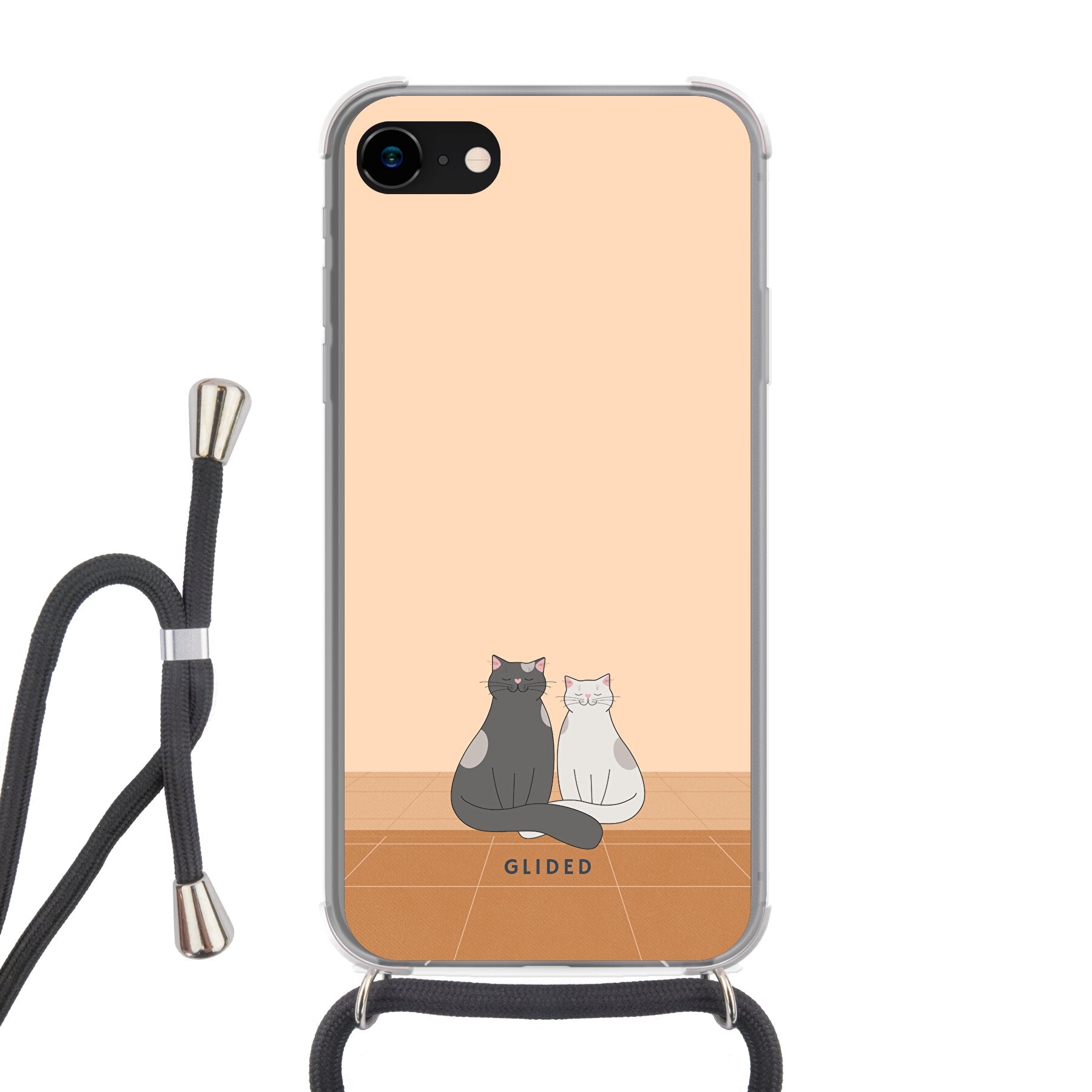 Catty Friends - iPhone 8 Handyhülle Crossbody case mit Band