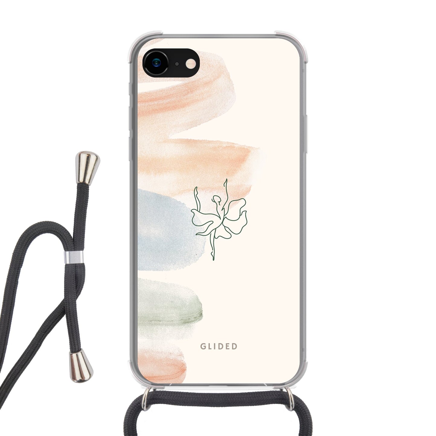 Aquarelle - iPhone SE 2020 Handyhülle Crossbody case mit Band