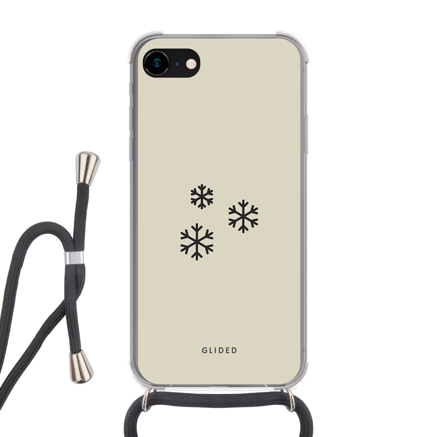 Snowflakes - iPhone SE 2020 Handyhülle Crossbody case mit Band