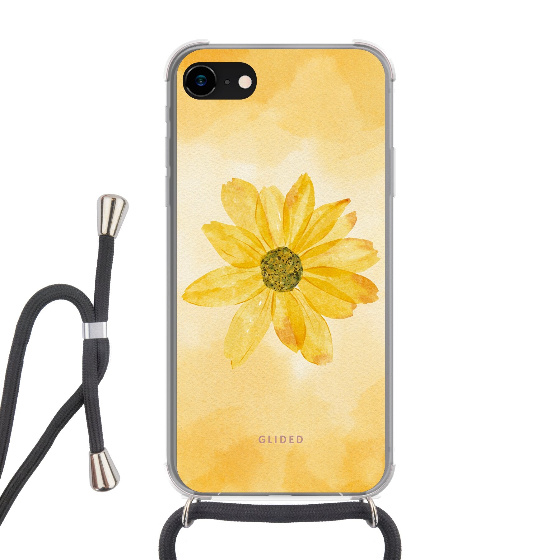 Yellow Flower - iPhone SE 2022 Handyhülle Crossbody case mit Band