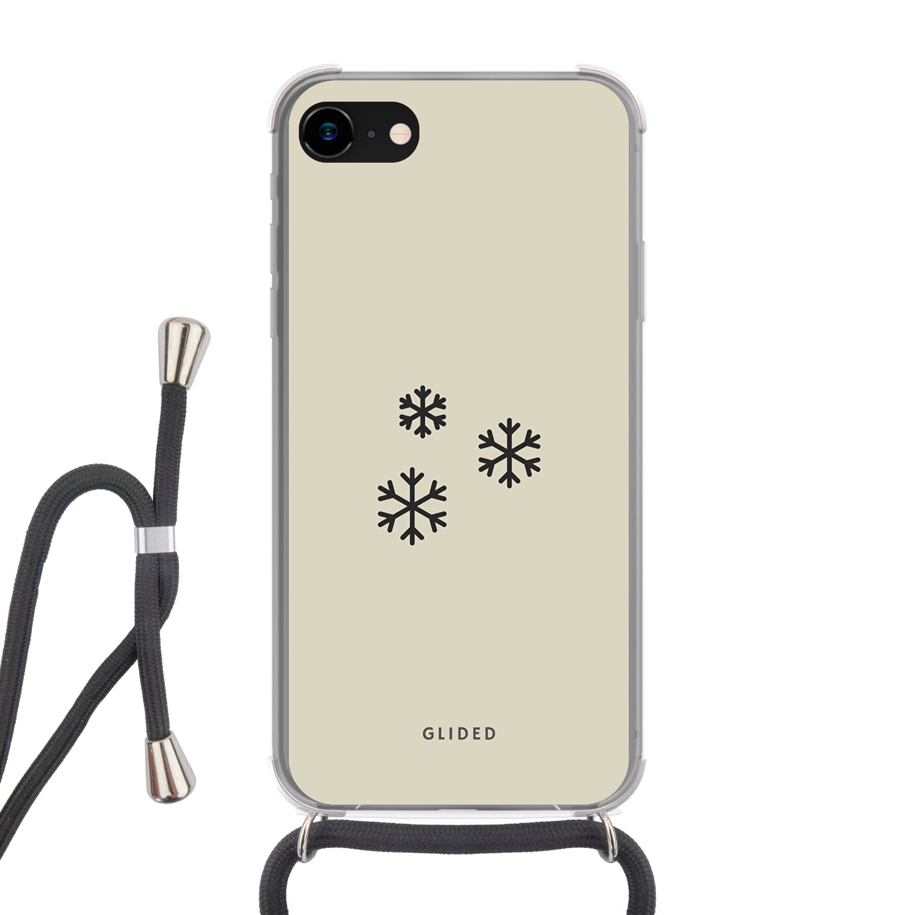 Snowflakes - iPhone SE 2022 Handyhülle Crossbody case mit Band