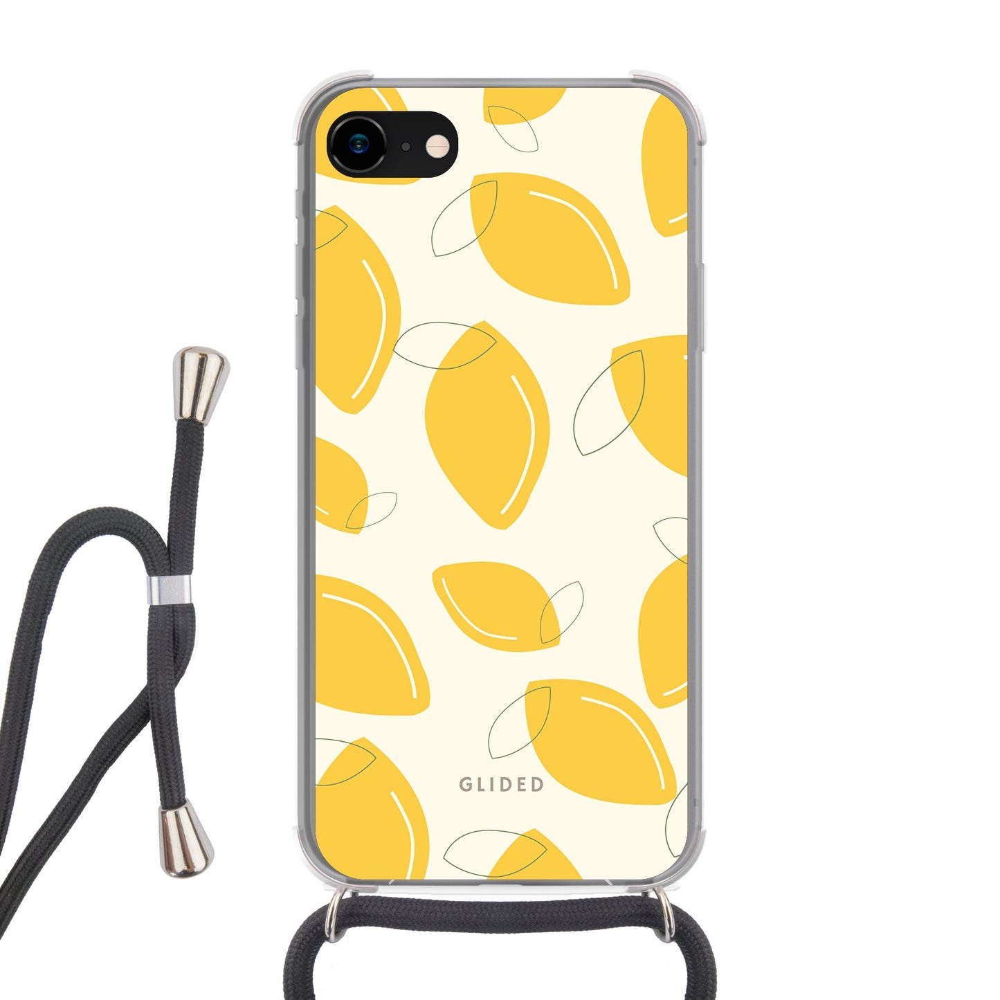 Abstract Lemon - iPhone SE 2022 - Crossbody case mit Band