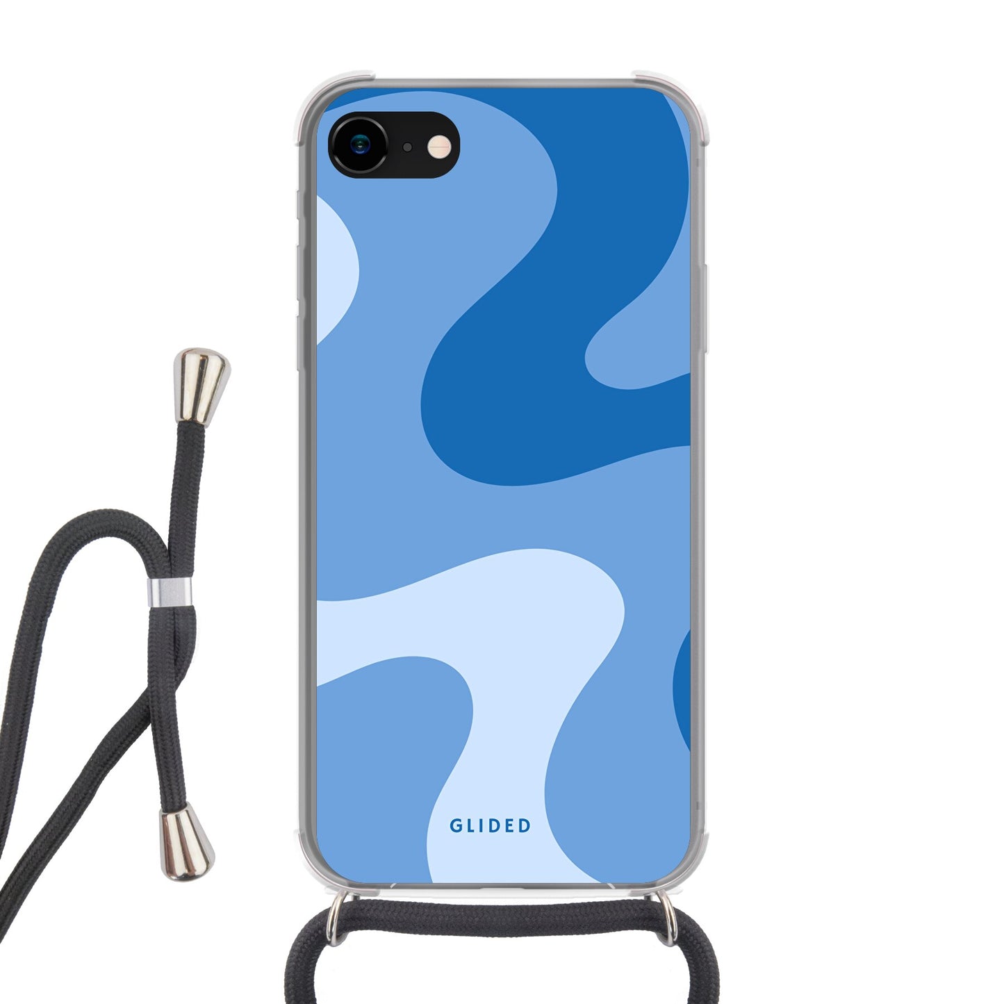 Blue Wave - iPhone SE 2022 Handyhülle Crossbody case mit Band