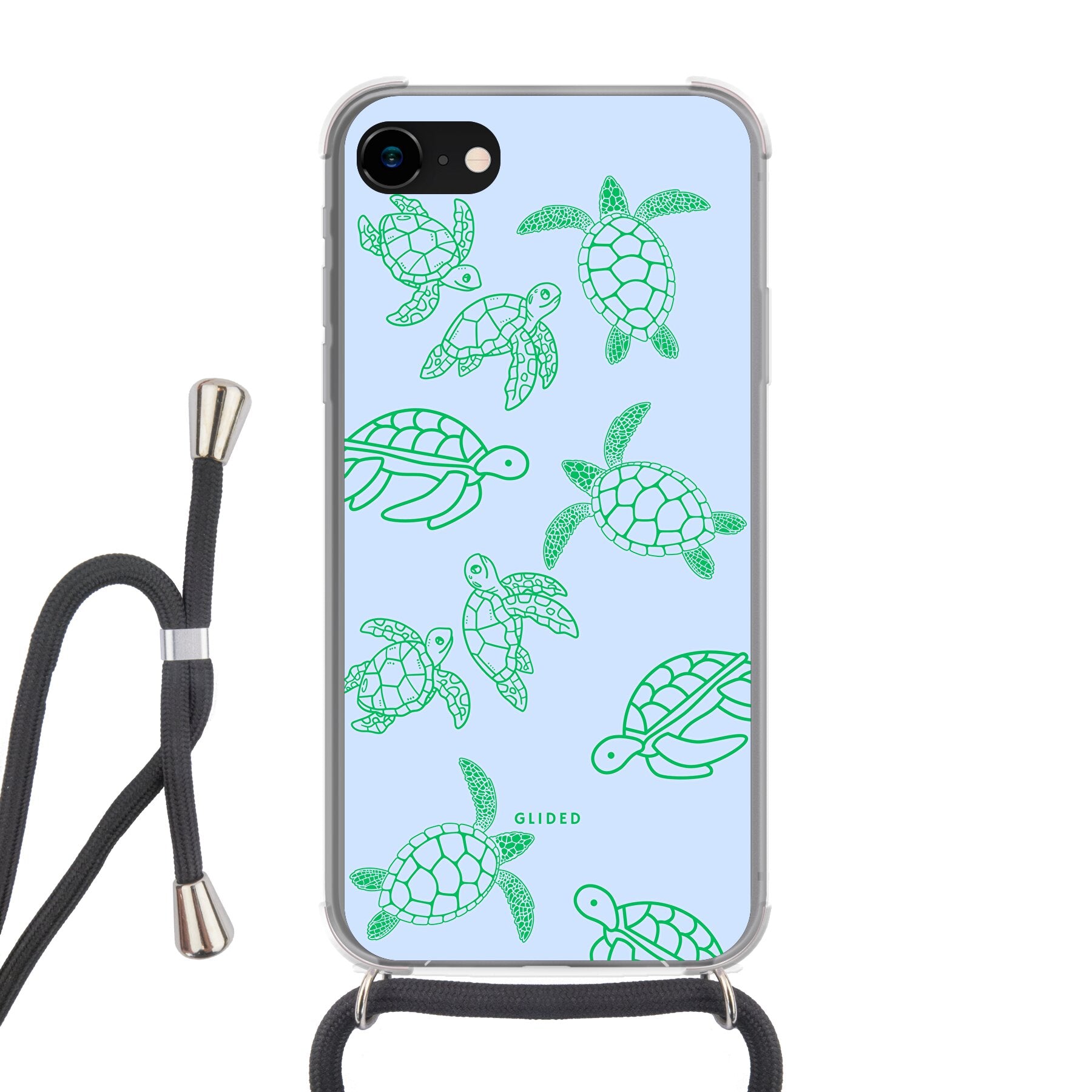 Turtly - iPhone SE 2022 Handyhülle Crossbody case mit Band
