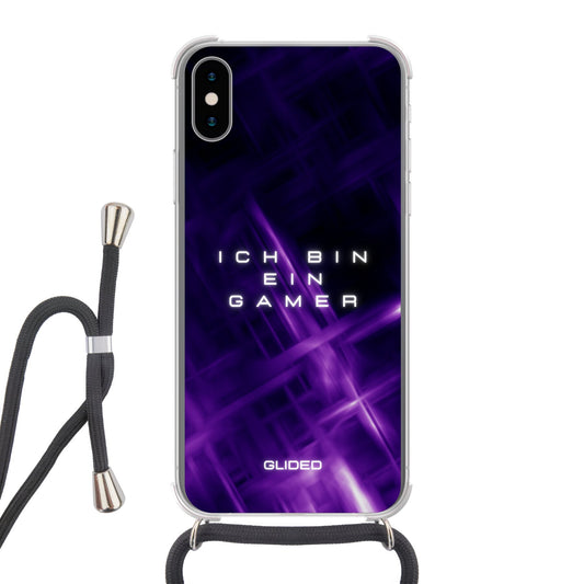 Gamer - iPhone X/Xs Handyhülle Crossbody case mit Band