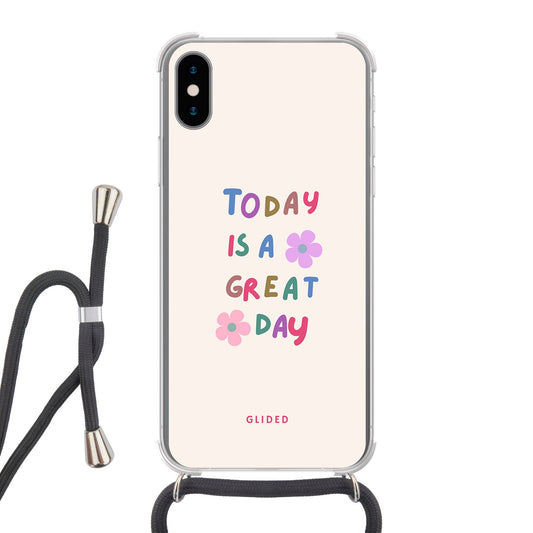 Great Day - iPhone X/Xs Handyhülle Crossbody case mit Band