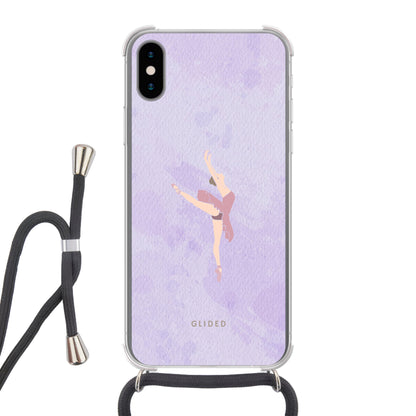 Lavender - iPhone X/Xs Handyhülle Crossbody case mit Band
