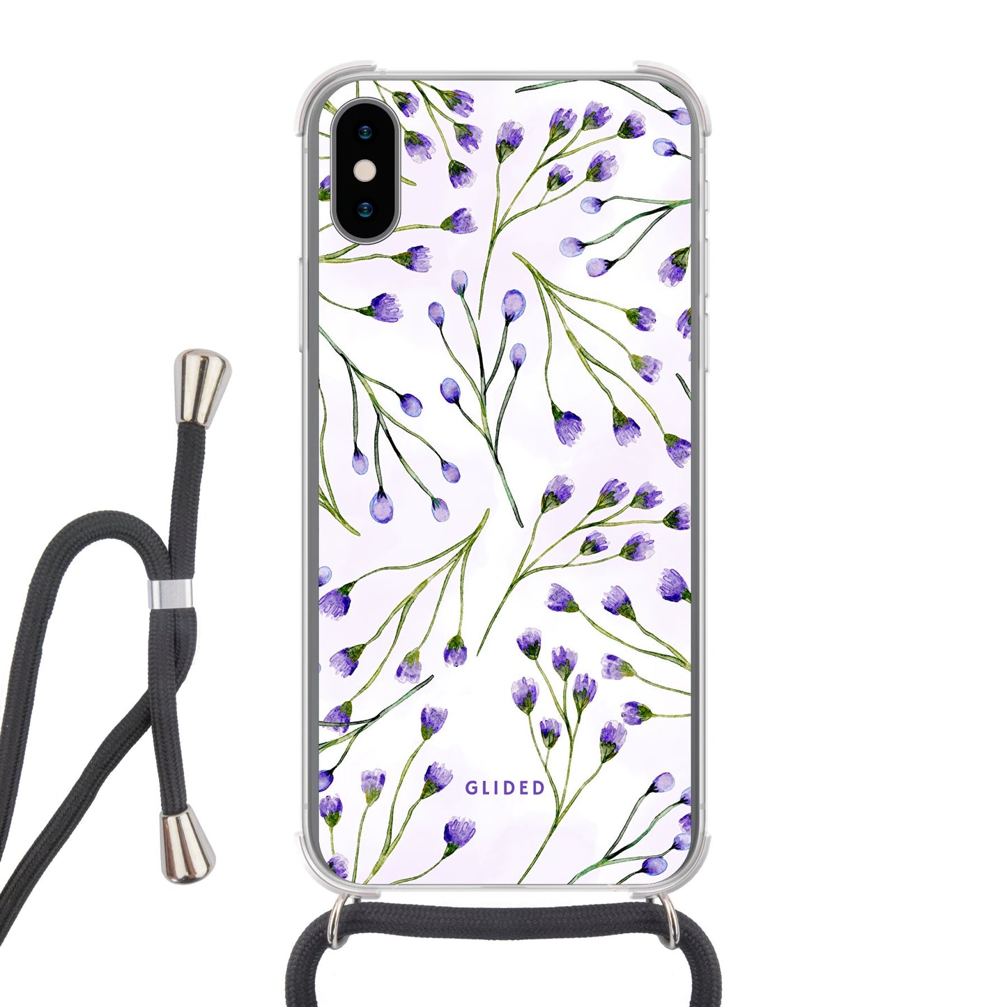 Violet Garden - iPhone X/Xs Handyhülle Crossbody case mit Band