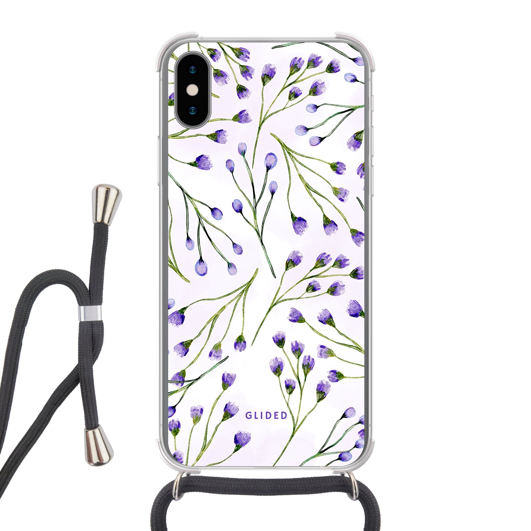 Violet Garden - iPhone X/Xs Handyhülle Crossbody case mit Band