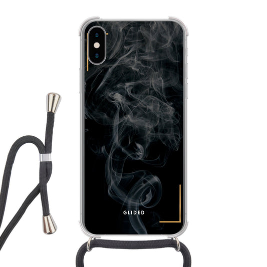 Black Mystery - iPhone X/Xs Handyhülle Crossbody case mit Band