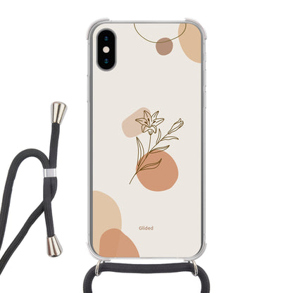 Flora - iPhone X/Xs Handyhülle Crossbody case mit Band