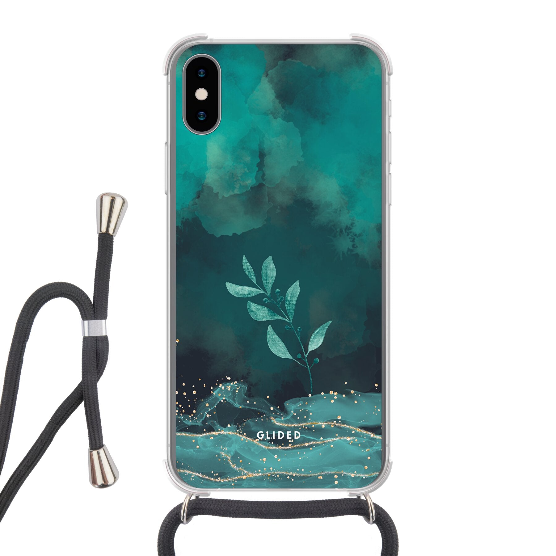 Mystic Bloom - iPhone X/Xs Handyhülle Crossbody case mit Band