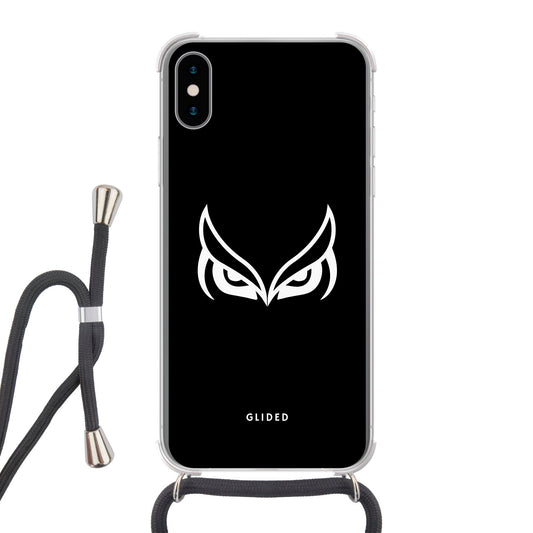 Dark owl - iPhone X/Xs Handyhülle Crossbody case mit Band