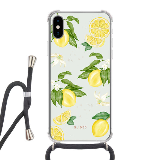 Lemon Beauty - iPhone X/Xs Handyhülle Crossbody case mit Band