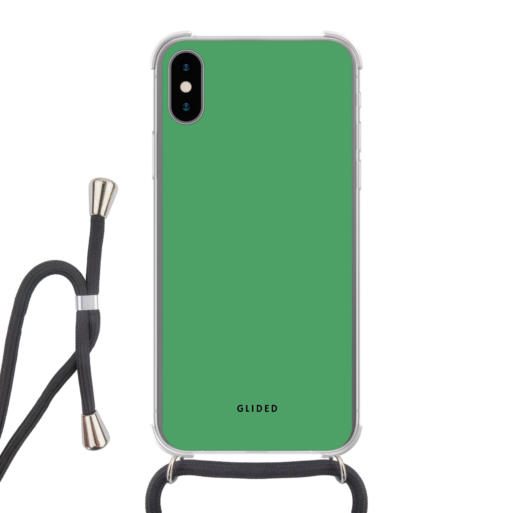 Green Elegance - iPhone X/Xs Handyhülle Crossbody case mit Band