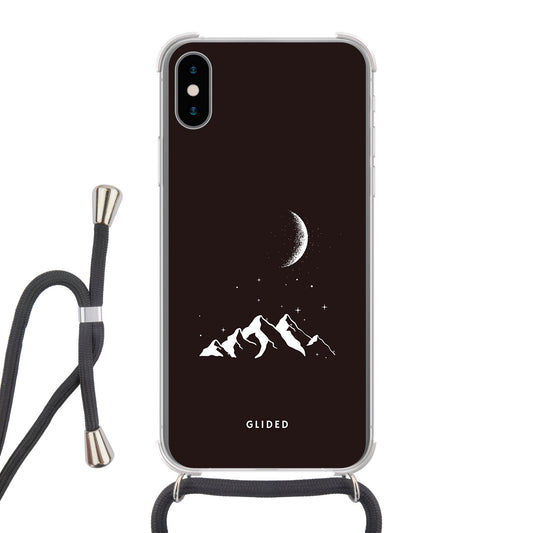 Midnight Peaks - iPhone X/Xs Handyhülle Crossbody case mit Band