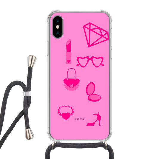 Glamor - iPhone X/Xs Handyhülle Crossbody case mit Band