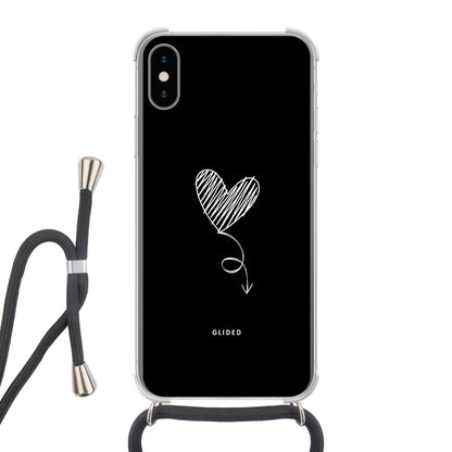 Dark Heart - iPhone X/Xs Handyhülle Crossbody case mit Band