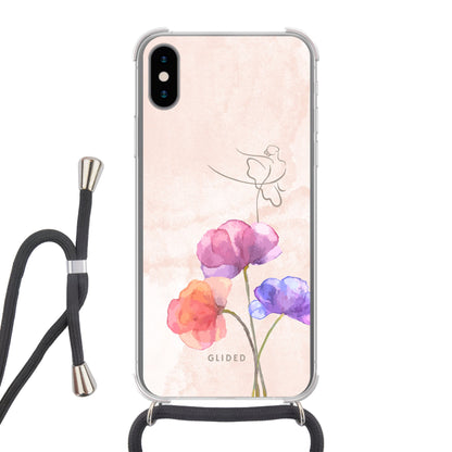 Blossom - iPhone X/Xs Handyhülle Crossbody case mit Band