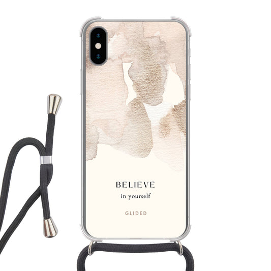 Believe in yourself - iPhone X/Xs Handyhülle Crossbody case mit Band