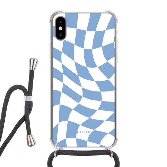 Blue Chess - iPhone X/Xs Handyhülle Crossbody case mit Band