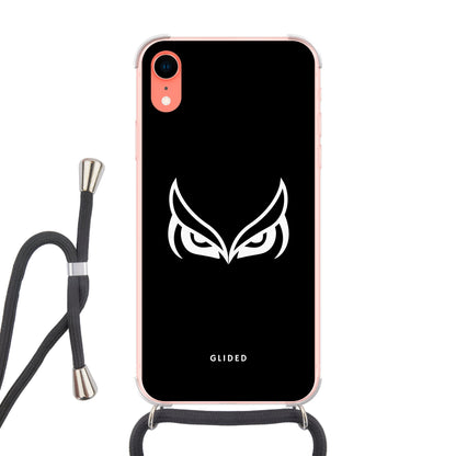 Dark owl - iPhone XR Handyhülle Crossbody case mit Band