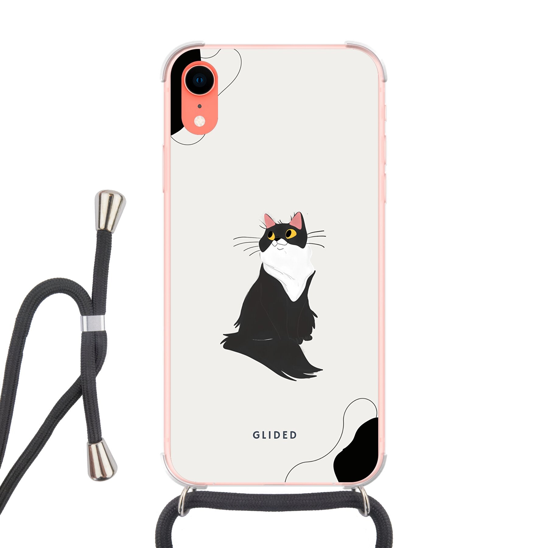 Fur - iPhone XR Handyhülle Crossbody case mit Band